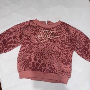 Nike Kids Pink Animal Print Sweatshirt
